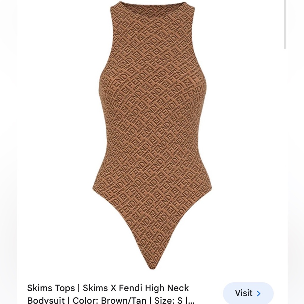 Fendi Brown Tan Shapewear Bodysuit